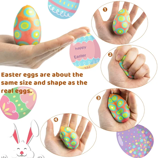 24Pcs Soft and Yielding Easter Eggs Toys