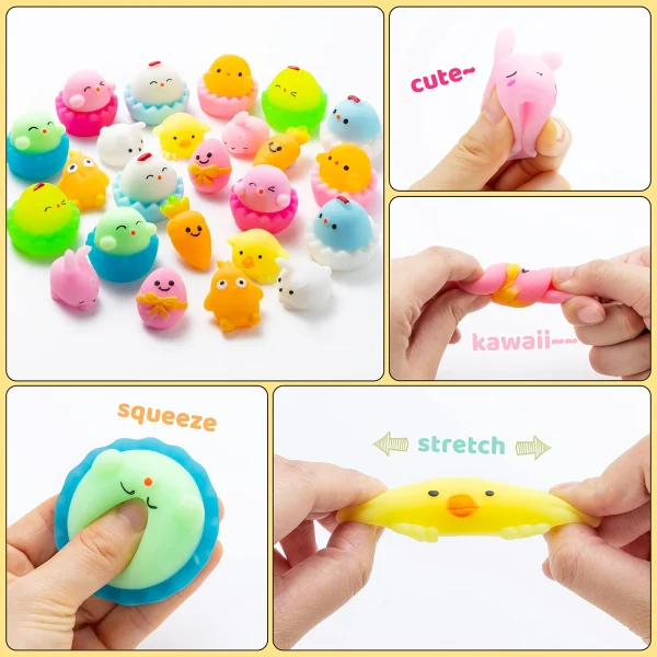 24Pcs Soft and Yielding Toys for Easter Party Favors