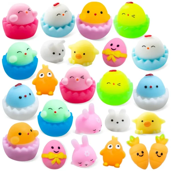 24Pcs Soft and Yielding Toys for Easter Party Favors