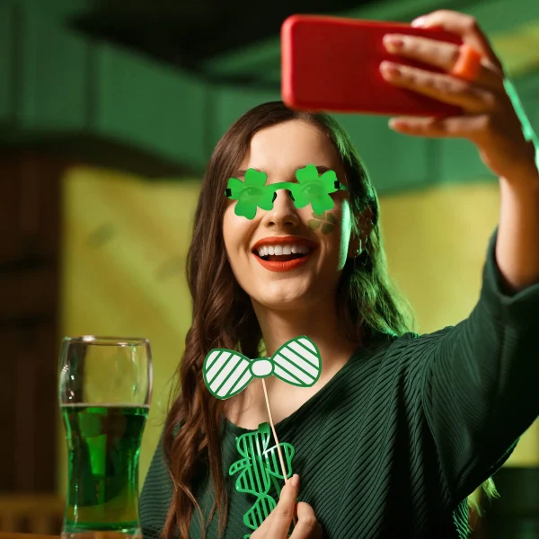 Irish Green Clover Eyeglasses, 24pcs