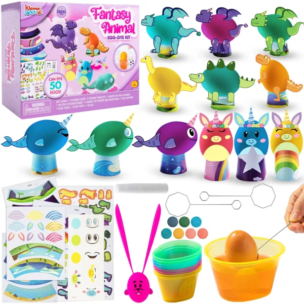 27Pcs DIY Fantasy Animal Series Easter Egg Decorating Kit