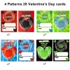 28Pcs  Spinner with Valentines Day Cards for Kids-Classroom Exchange Gifts