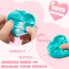28Pcs Heart Shape push bubble  with Valentines Day Cards for Kids-Classroom Exchange Gifts