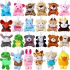24Pcs Valentine Stuffed Animals in Gift Boxes with Kids Valentines Cards
