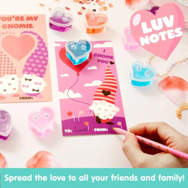 28Pcs Kids Valentines Cards with Heart Shaped Slime-Classroom Exchange Gifts