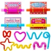 28Pcs Kids Valentines Cards with push bubble Tube-Classroom Exchange Gifts