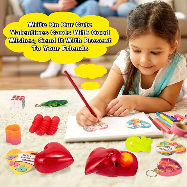 28 Pack Valentines Day Fidget Toy Gift Set for Kids
