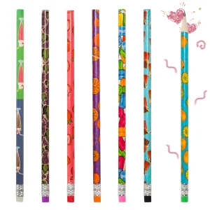 28Pcs Scented Pencils with Valentines Day Cards for Kids-Classroom Exchange Gifts