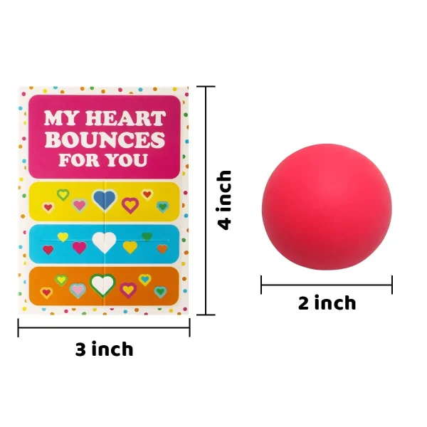28Pcs Stretchy Squishy Ball Toys with Kids Valentines Cards
