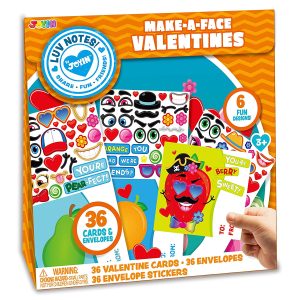 Make-a-face Valentine Cards With Fruit Design