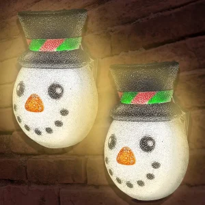 2pcs Christmas Snowman Porch Light Cover