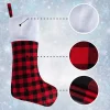 2pcs Red and Black Buffalo Plaid Christmas Stockings