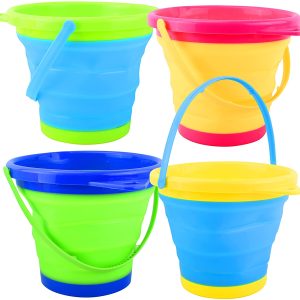 4pcs Round Collapsible Bucket for Easter Egg Hunt