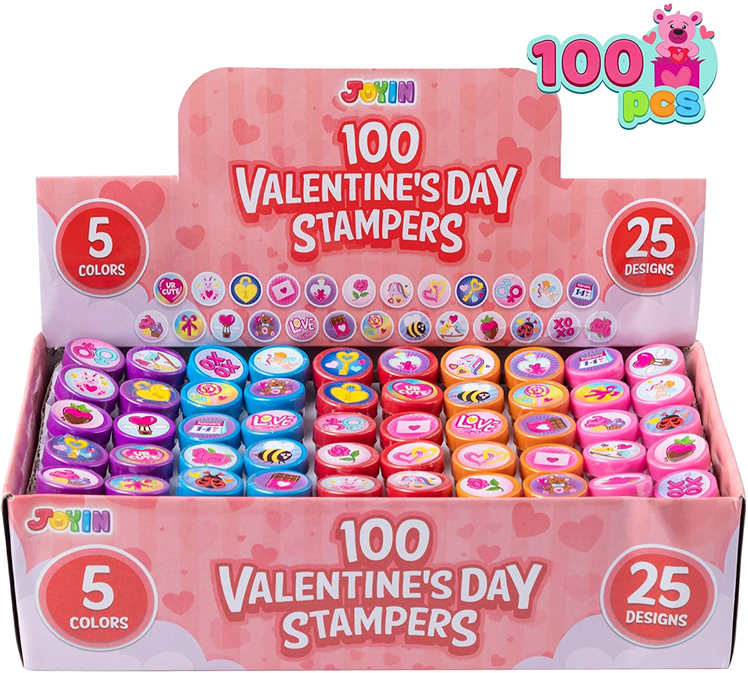 JOYIN 50 Pcs Assorted Stamps for Kids Self-Ink Stamps (25 Designs, Plastic  Stamp