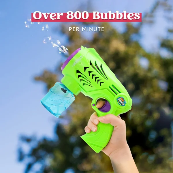 2pcs Bubble Gun with 4 Bottles Refill Solution