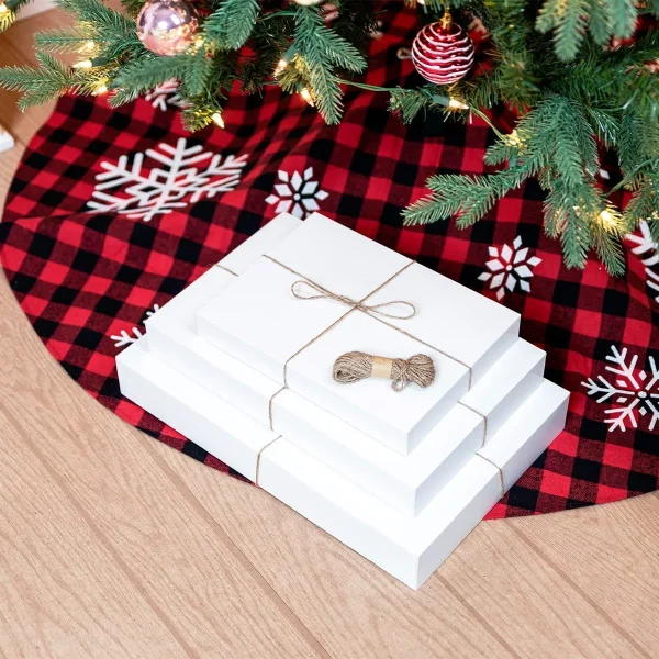 24pcs White Christmas Shirt Boxces with Lids