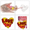 32Pcs Painting Suncatcher with Valentines Day Cards for Kids-Classroom Exchange Gifts