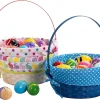 3Pcs Bamboo Easter Baskets with Polka Dots Lining