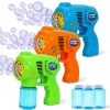 3pcs Bubble Machine Gun with 3 Bubble Solutions