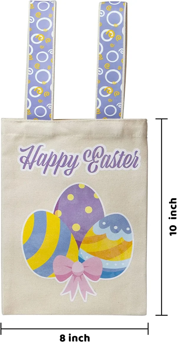 3Pcs Easter Adorable Cream Color Canvas Handbag