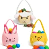 3Pcs Plush Easter Buckets