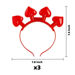 3Pcs Valentine`s Day LED Headband
