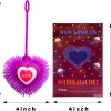 12Pcs LED Puffer Hearts  Toys with Valentines Day Cards for Kids-Classroom Exchange Gifts