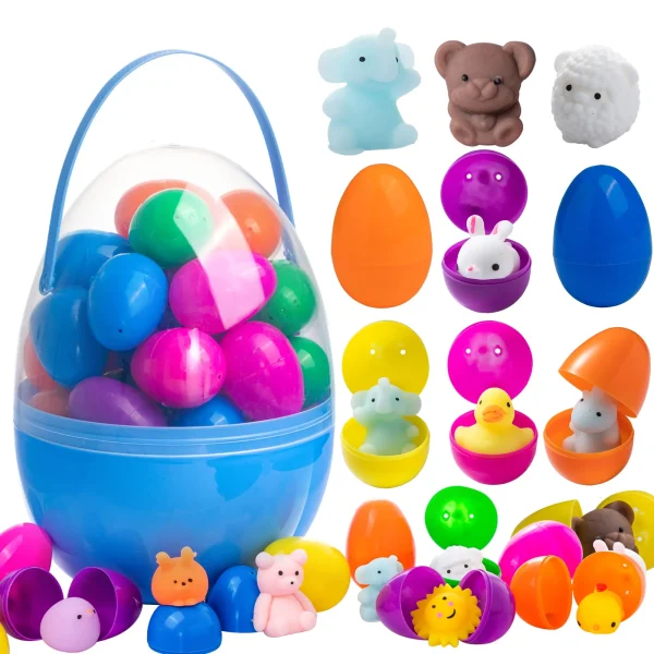 40Pcs Soft and Yielding Toys Prefilled Easter Eggs