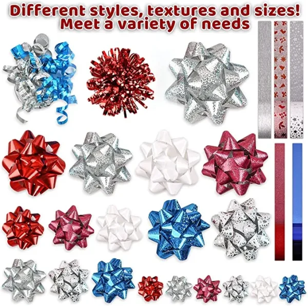 48Pcs Gift Wrap String and Bows