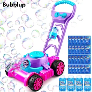 Bubblup Kids Pink Bubble Lawn Mower