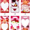 48Pcs Valentines Day Cellophane Plastic Treat Bags