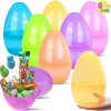 6Pcs Colorful Transparent Easter Egg Shells 10in