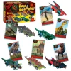 6Pcs Dinosaur Car Toys with Cards