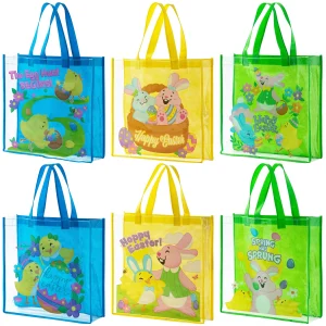 6Pcs Easter Non-Woven Hybrid Bags