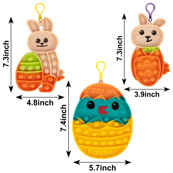 6Pcs Easter Push Bubble Toys