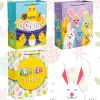 6Pcs Easter Tote Paper Bags with String
