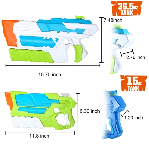 3pcs Super Water Soaker Blaster Squirt Guns