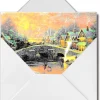 72pcs Snowy Town Christmas Greeting Cards