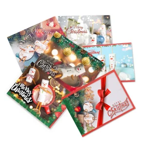 72pcs Christmas Marshmallow Holiday Cards
