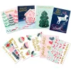 72pcs Assorted Watercolor Christmas Cards