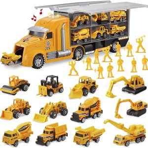 25Pcs Die-cast Construction Truck Toy Set