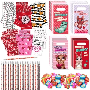 96Pcs Valentines Day Stationery Set-Classroom Exchange Gifts