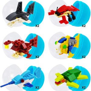 12 Pieces Prefilled Easter Eggs with Sea Animal Building Blocks