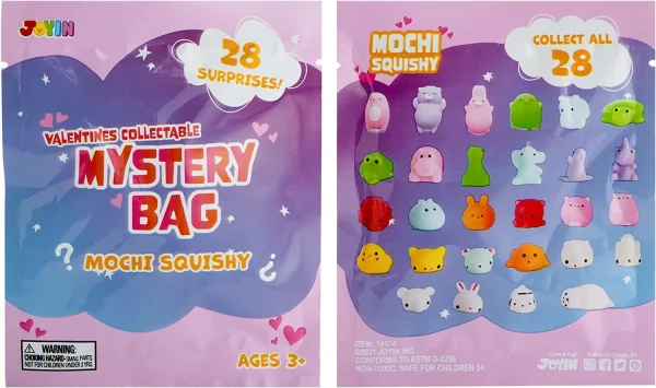 28Packs Valentines Soft and Yielding Toys in Blind Bags