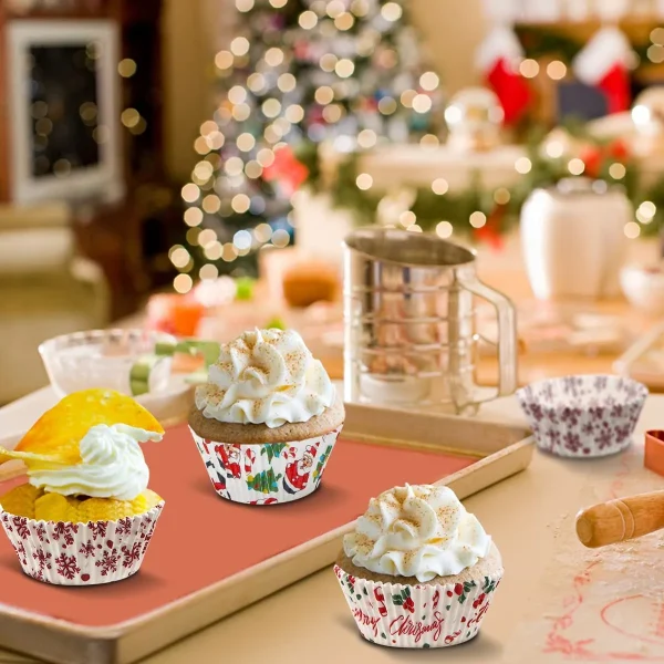 150pcs Christmas Cupcake Liners