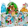 36pcs Drawstring Christmas Goodie Bags Assorted Size