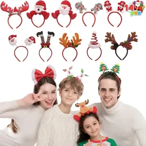 14pcs Christmas Headbands for Kids and Adult