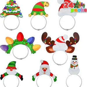 24pcs Christmas Headband for Party Favors Photo Booth