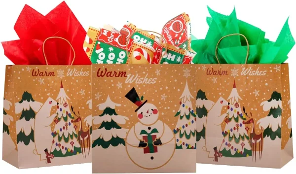 150pcs Christmas Classic Assorted Tissue Paper