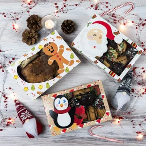 24pcs Christmas Cookie Boxes with Window